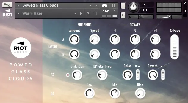 Bowed Glass Clouds | Cinematic Morphing Pads | Kontakt View